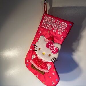 Pink Hello Kitty Appliqué Christmas Satin Stocking 
17”x10” Gift Creations